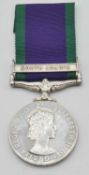ERII General Service Medal with South Arabia clasp, impressed to J 4281320 LAC. J.P. Gaw, Royal