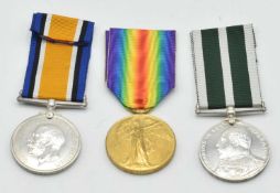 First World War medal group of three medals impressed to L/Cpl 1661 George Henry Sutton 6th
