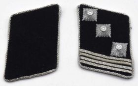Pair of Second World War original Third reich SS collar tabs for rank of Hauptsturmfurhrer with