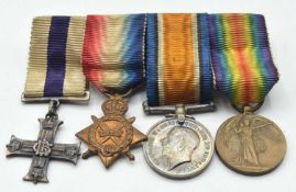 First World War British Gallanrty Medal Minature group of Four medals comprising of GRV Military