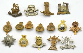 Quantity of 16x British First World War Cavalry cap badges to include: GRV Life Guards, GRV Royal