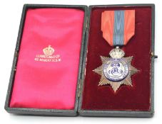 Edward VII cased Imperial service order, Named to John Trace. in original presentation box made by