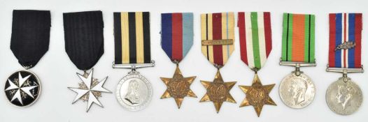 British Order of St. John and Second World War Medal group of eight medals awarded to Gordon