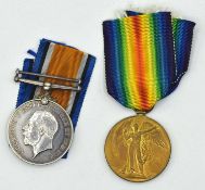 First World War British Medal Pair comprising of 1914-18 War Medal and 1914-19 Victory Medal