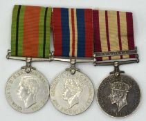 Second World War British Medal Group of three medals comprising of Defence Medal, 1939-45 war
