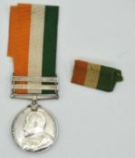 ERVII Kings South Africa Medal with South Africa 1901 and 1902 clasps impressed to 77042 DVR G H