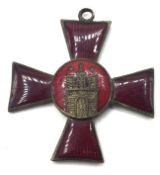 Hanseatenkreuz 1914 - Hamburg (A/F - lacking suspension loop and ribbon.)