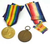 First World War 1914-19 Victory Medal (Lacking Ribbon) to Casualty G-18944 Pte Claude Robert