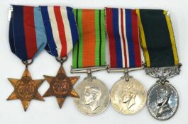 Second World War British Medal Group of five medals comprising of 1939-45 Star, France and Germany