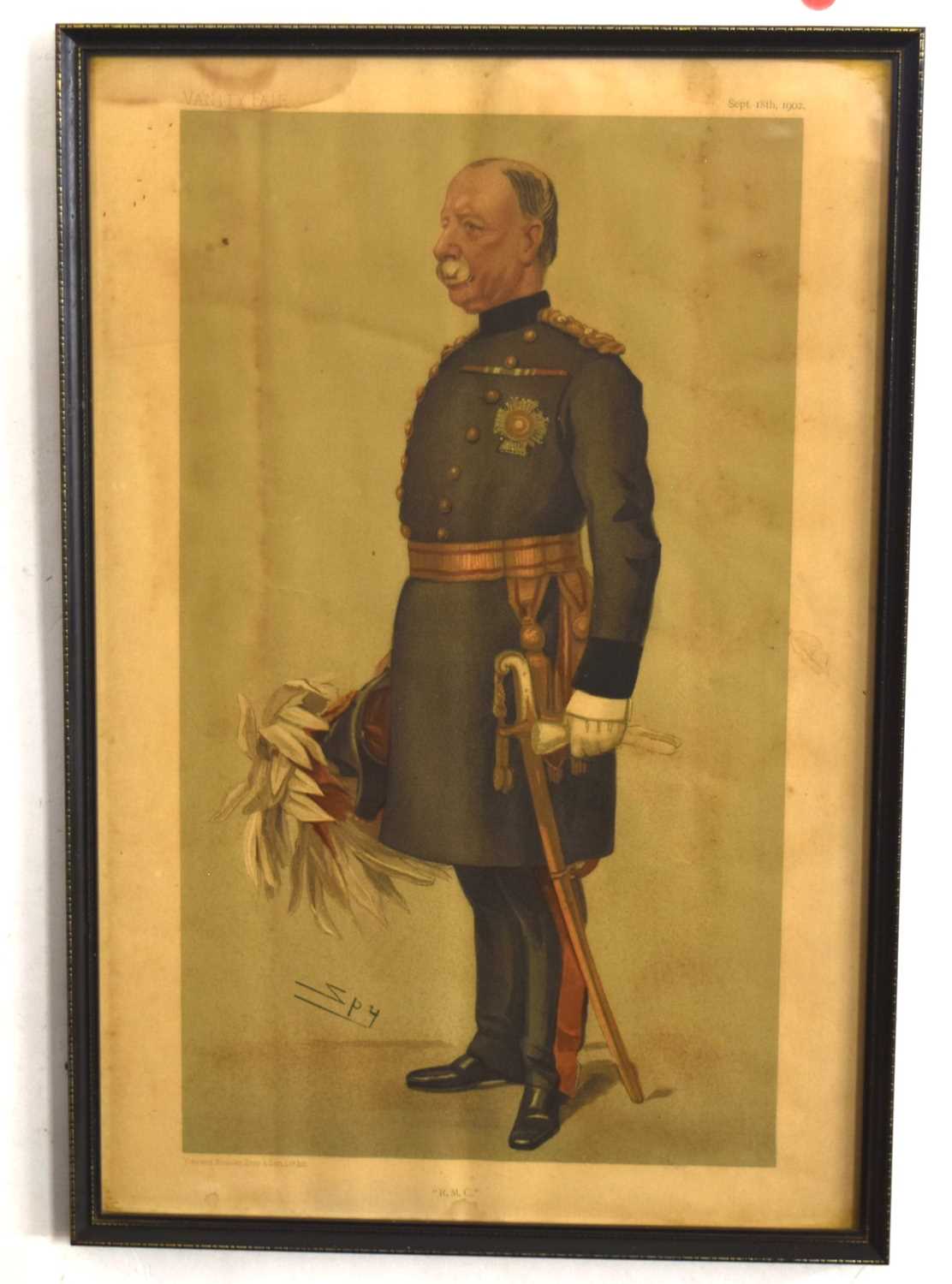 Quantity of 8x framed vanity fair chromolithographs to include Edward Richard Henry CSI “ - Image 5 of 8