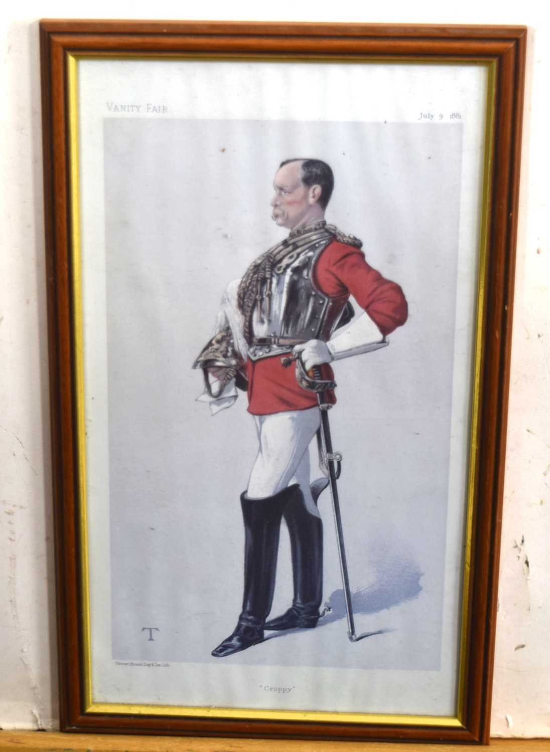 Quantity of 8x framed vanity fair chromolithographs to include Edward Richard Henry CSI “ - Image 7 of 8