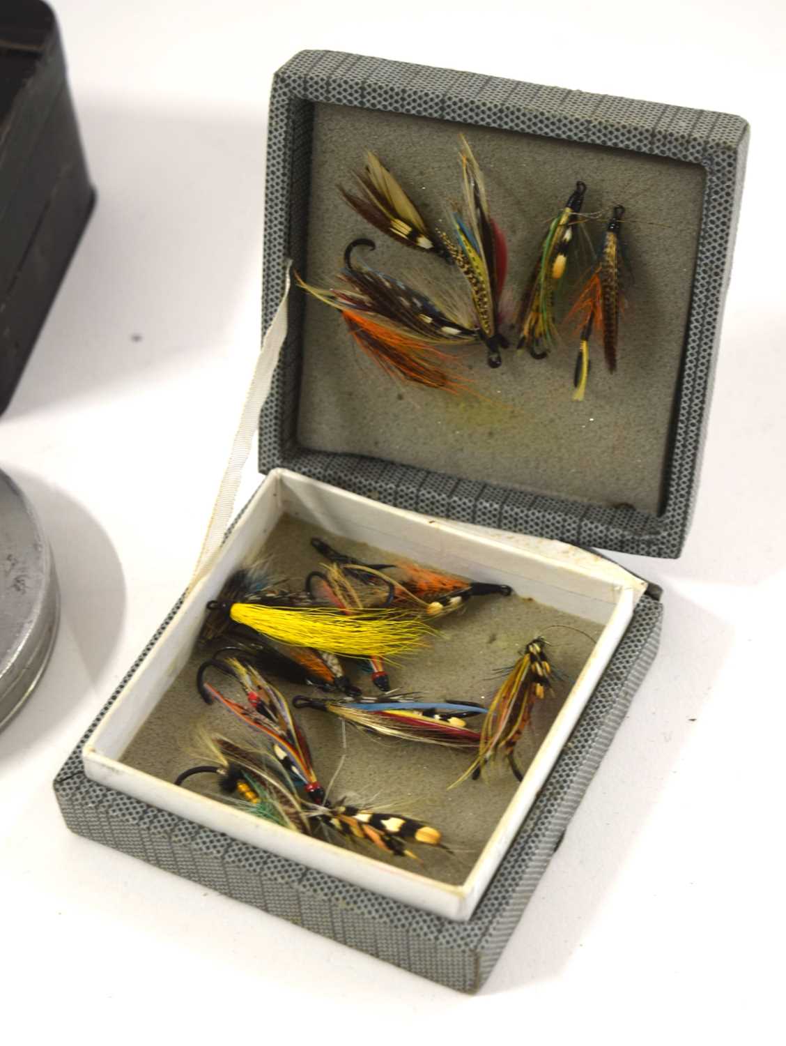 A quantity of six tins of salmon, trout and tub flies to include examples made by Ogden Smiths 62 - Image 3 of 5