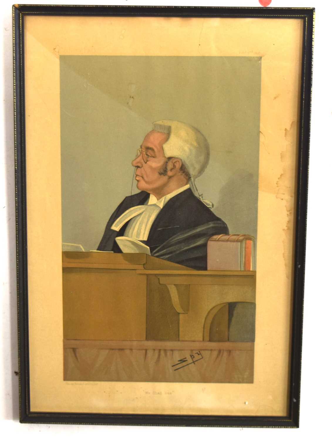 Quantity of 8x framed vanity fair chromolithographs to include Edward Richard Henry CSI “ - Image 2 of 8