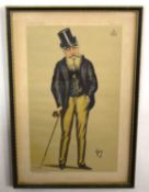 Quantity of 8x framed vanity fair chromolithographs to include Edward Richard Henry CSI “