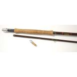 Mid-20th century two section hardy bros ltd 305cm ESK fishing rod in blue hardy bros LTD cover and