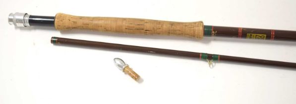 Mid-20th century two section hardy bros ltd 305cm ESK fishing rod in blue hardy bros LTD cover and