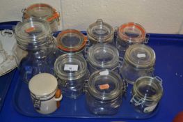 Quantity of kitchen storage jars