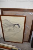 Mixed Lot: Framed study of mother and child together with a study of a nude (2)