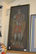 Framed study of a medieval knight