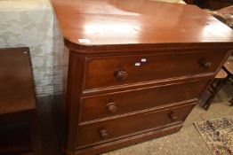 A Victorian mahogany three drawer chest (Item 50 on vendor list)