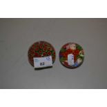 Two decorative paper weights