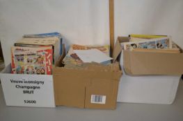Three boxes of various Beano comics, Beano books etc circa 1990's