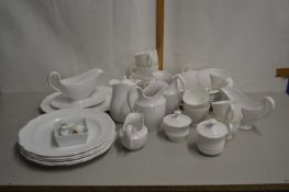 Quantity of white porcelain tea and dinner wares