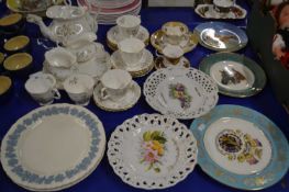 Mixed Lot: Royal Albert Haworth tea wares together with other assorted decorative plates, tea