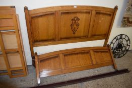 An oak double bed frame (Item 114 on vendor list)