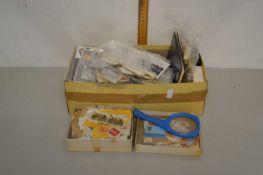 Box of various mixed world stamps, first day covers etc