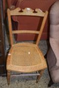 Late Victorian cane seated bedroom chair