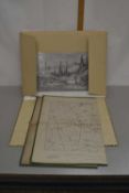 Two folding Ordnance Survey maps with linen backs for the Norfolk villages of Great Fransham and