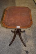 Reproduction leather topped wine table