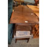 A group of four small hardwood occasional tables, 51cm wide