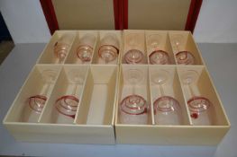Two boxes of wine glasses by Duiske Kilkenny