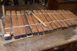 An African wooden xylophone, 100cm wide