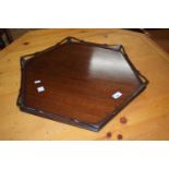 An American mahogany galleried serving tray by Ferguson