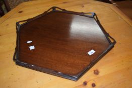 An American mahogany galleried serving tray by Ferguson