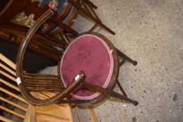 An Edwardian inlaid bow back chair (Item 129 on vendor list)