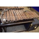 An African wooden xylophone, 115cm long