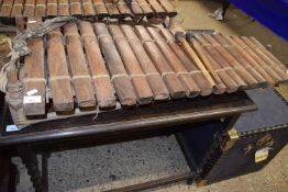 An African wooden xylophone, 115cm long
