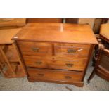 Late Victorian American walnut four drawer chest