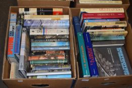 Two boxes of books to include assorted military history