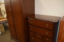 A late 20th Century wardrobe and similar chest of drawers