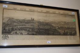Samuel and Nathaniel Buck 'The West Prospect of the City of Exeter', 1736, engraving, 9.5x31ins,