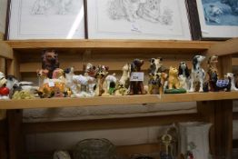 Quantity of assorted dog figurines