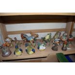 Quantity of assorted bird figurines, various makers