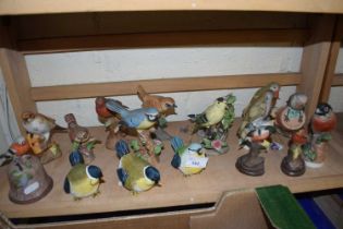 Quantity of assorted bird figurines, various makers