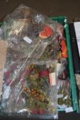 Quantity of assorted faux floristry and decorative items