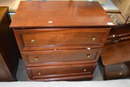 Late 20th Century three drawer chest of drawers